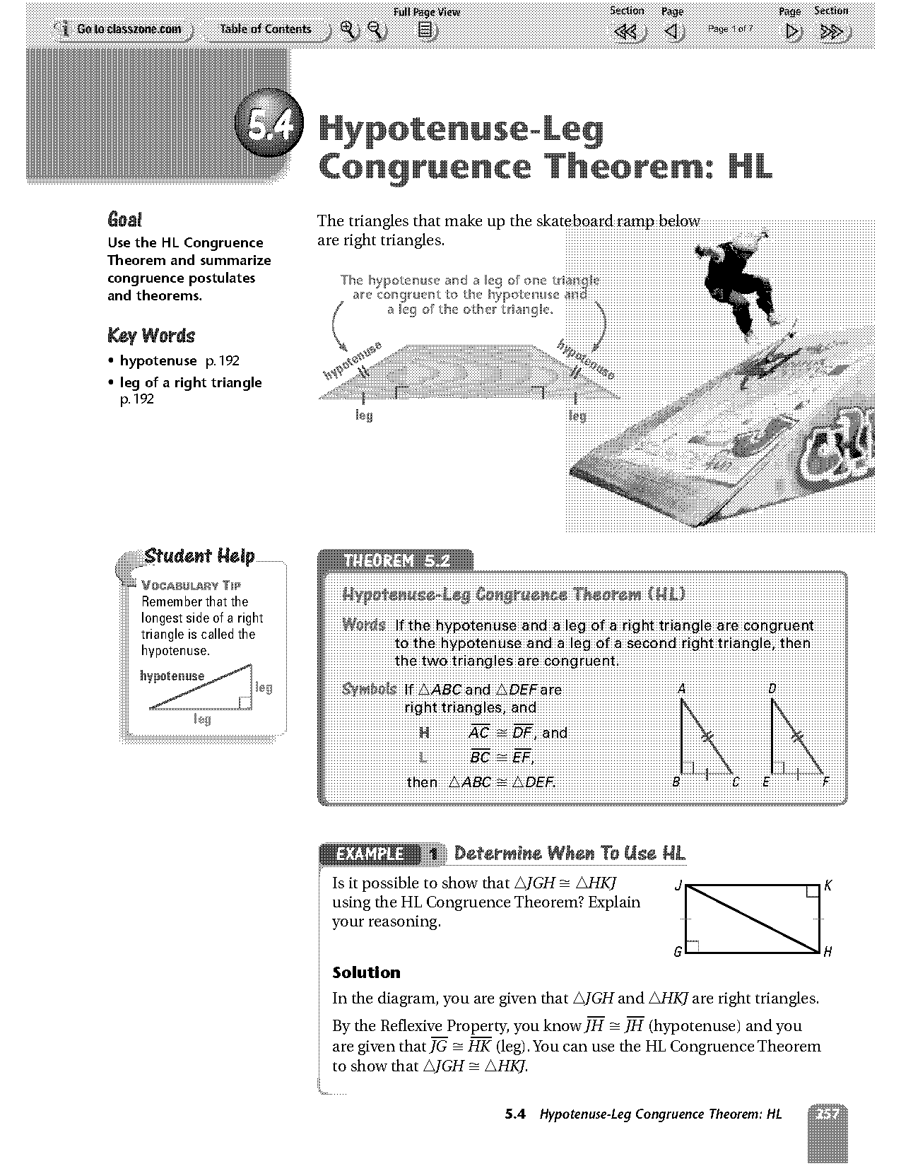 hypotenuse leg practice worksheet answers